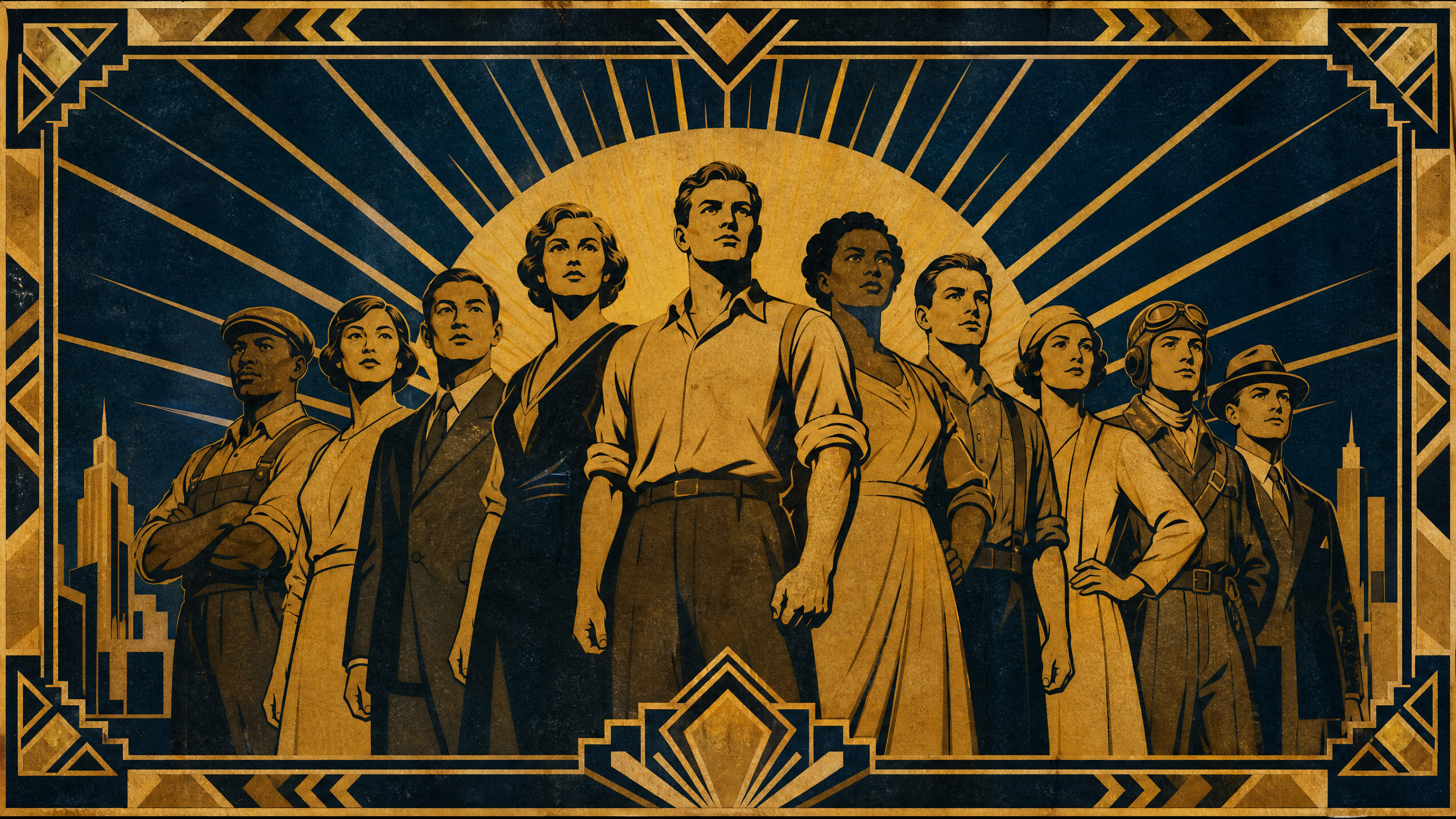 A community of heroes standing together